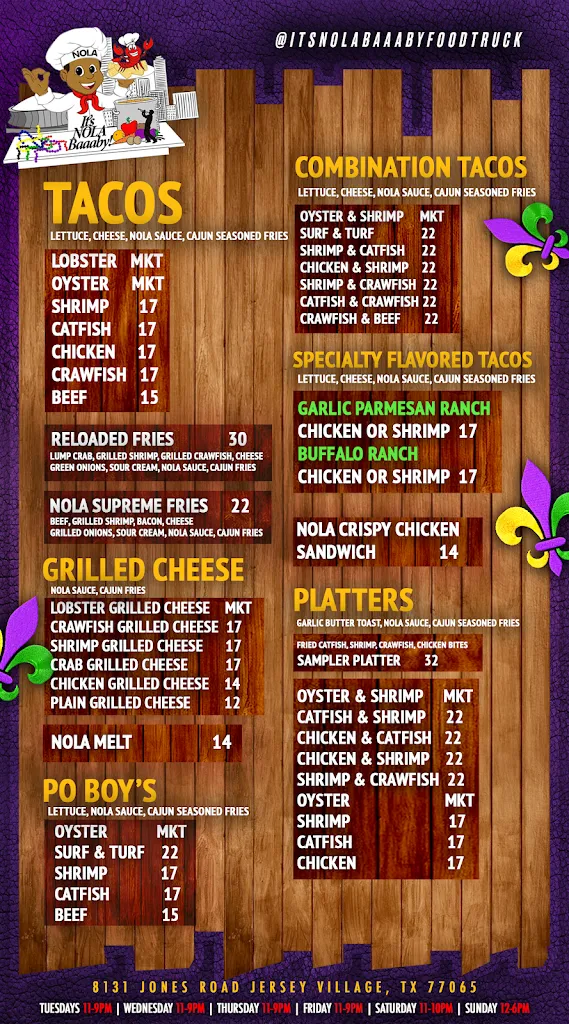 Menu_It's Nola Baaaby (Food Truck)_Jersey Village, TX_image_old_1