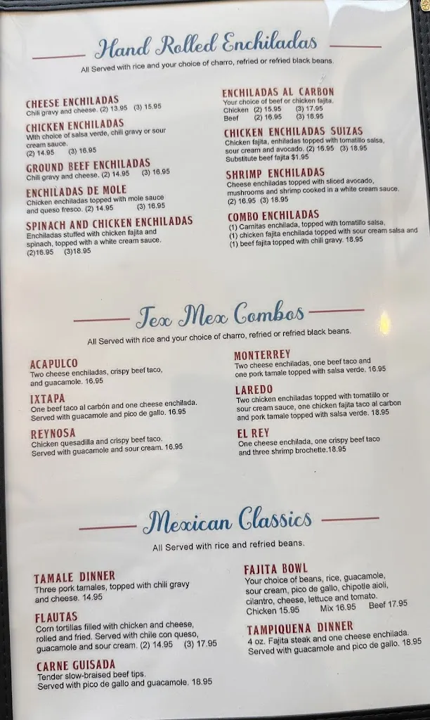 Menu_Hacienda Los Arcos_Kingwood, TX_image_old_2