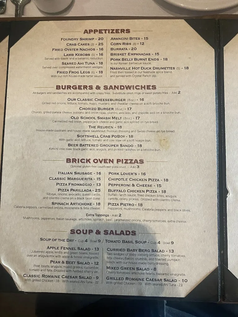 Menu_Border Foundry Restaurant and Bar_Laredo, TX_image_old_1