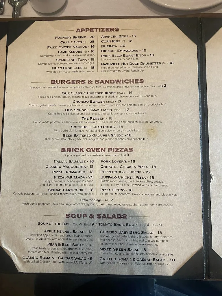 Menu_Border Foundry Restaurant and Bar_Laredo, TX_image_old_2