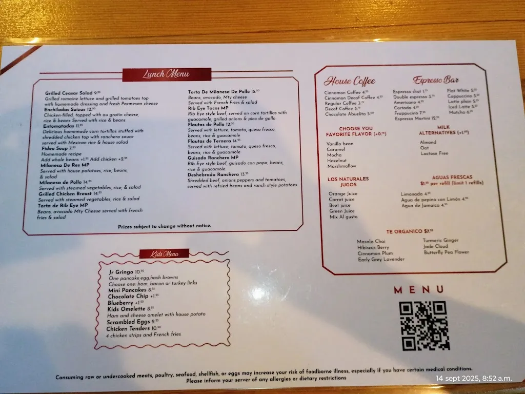 Menu_La Finca Bruncheria & Cafe_Laredo, TX_image_old_2