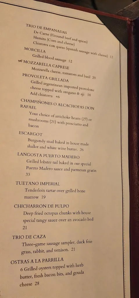 Menu_San Telmo Argentinean Steakhouse_Laredo, TX_image_old_2