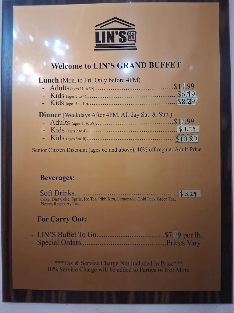 Menu_Lin's Grand Buffet_Laredo, TX_image_old_1