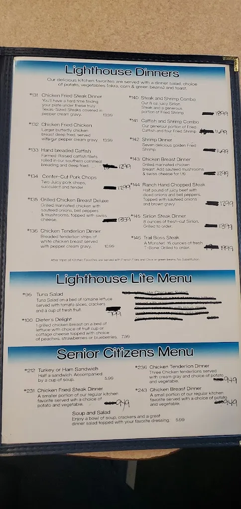 Menu_Lighthouse Cafe_Port Lavaca, TX_image_old_2