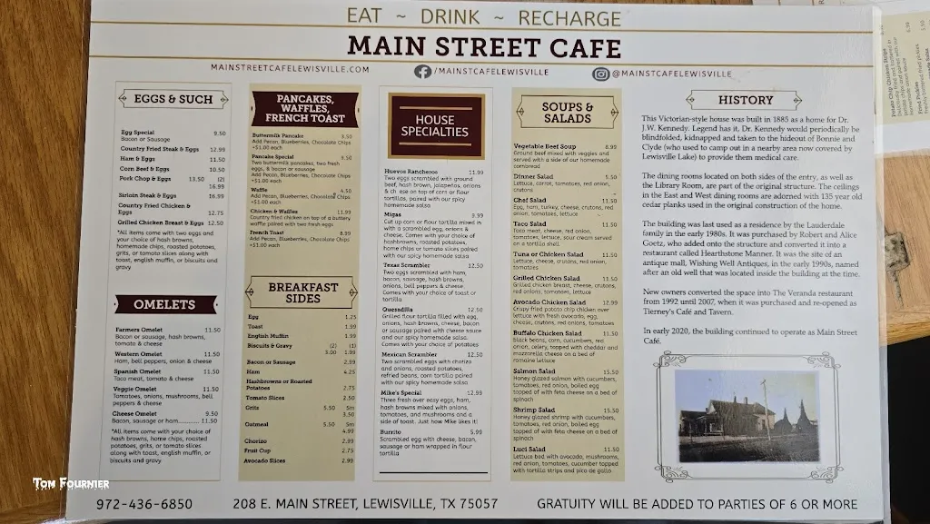 Menu_Main Street Cafe_Lewisville, TX_image_old_1