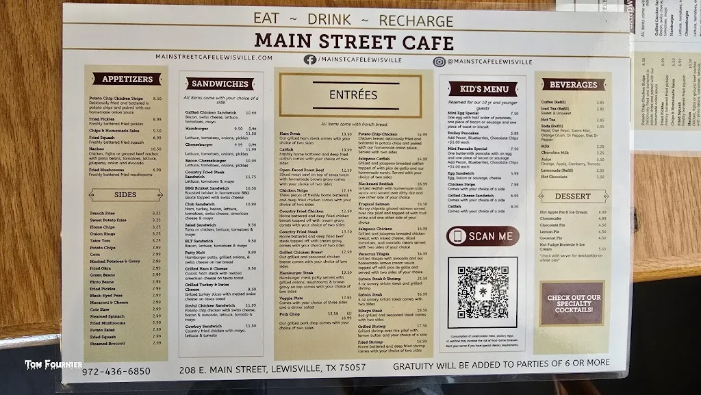 Menu_Main Street Cafe_Lewisville, TX_image_old_2