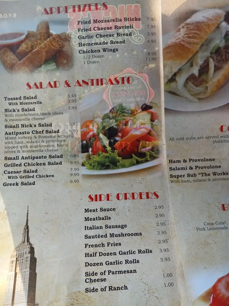 Menu_Nick's Pizza & Pasta, Inc._Lewisville, TX_image_old_1