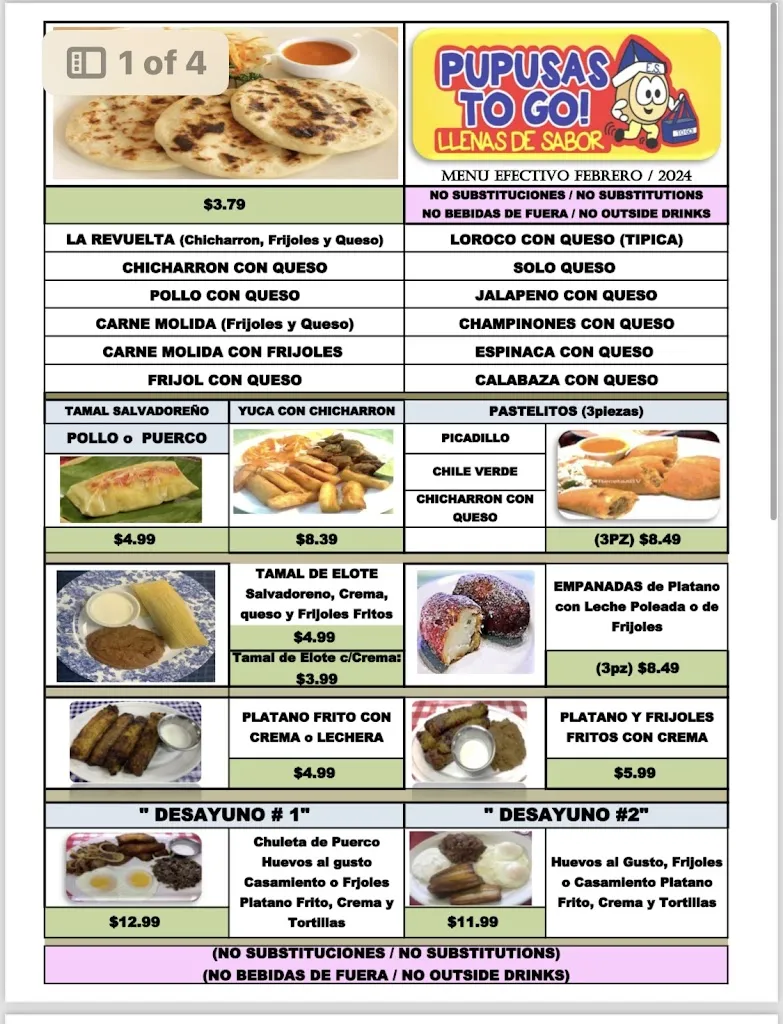 Menu_PUPUSAS TO GO_Pharr, TX_image_old_2