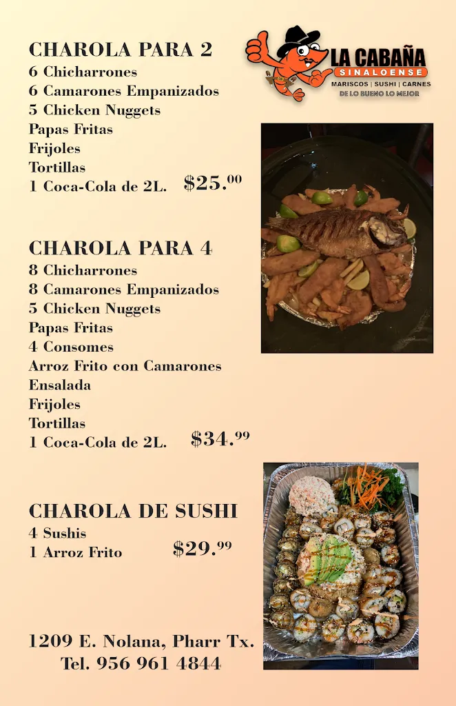 Menu_La Cabaña Sinaloense_1209 E Nolana Loop, Pharr_image_old_1