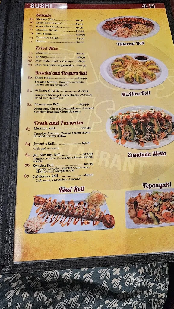 Menu_KISSI Restaurant_San Juan, TX_image_old_1