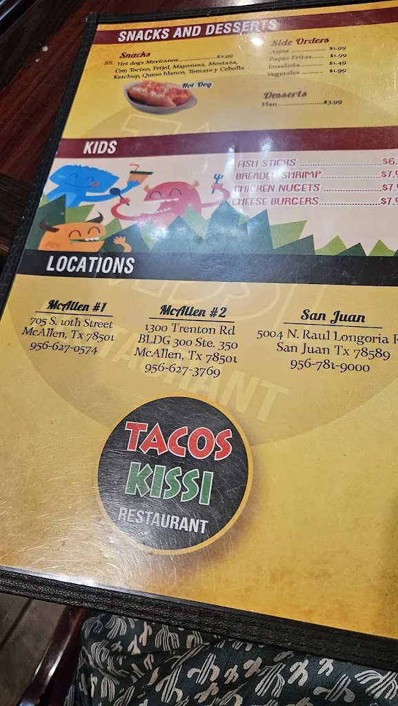 Menu_KISSI Restaurant_San Juan, TX_image_old_3
