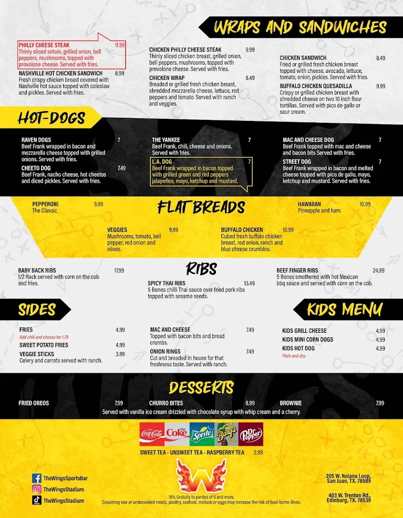 Menu_The Wings Stadium (San Juan)_San Juan, TX_image_old_1