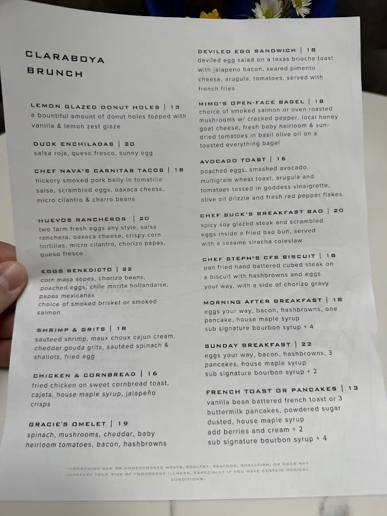 Menu_Claraboya Scratch Kitchen & Bar_Lubbock, TX_image_old_2
