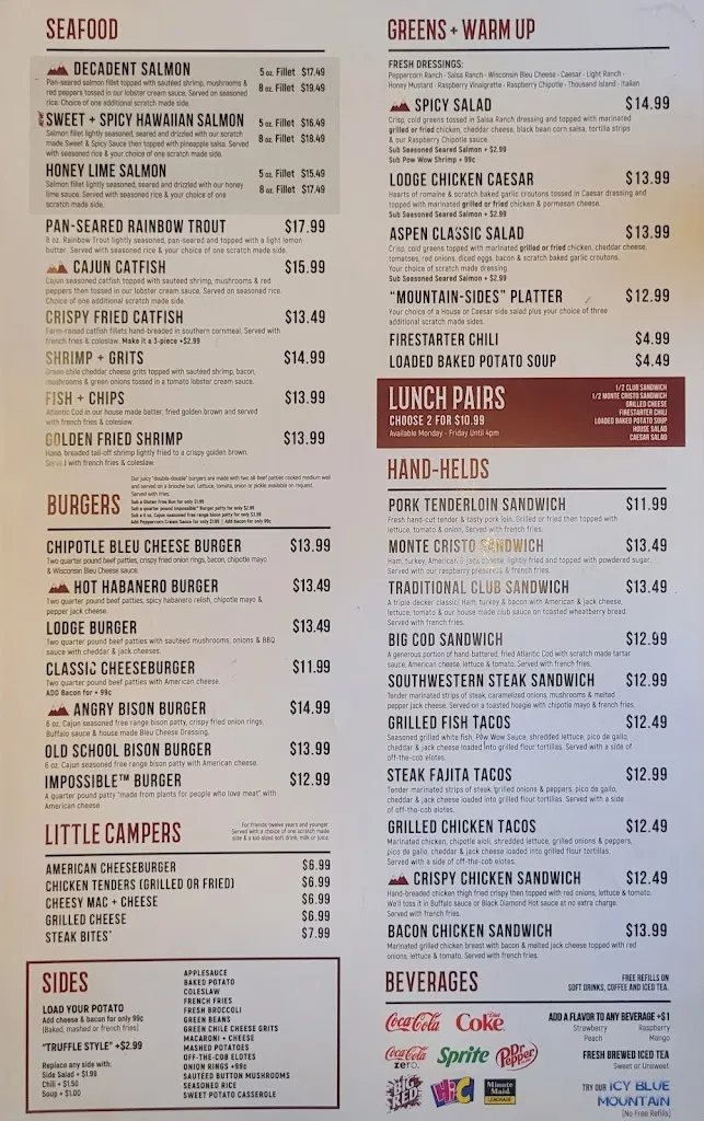 Menu_Aspen Creek Grill - Lubbock_Lubbock, TX_image_old_2