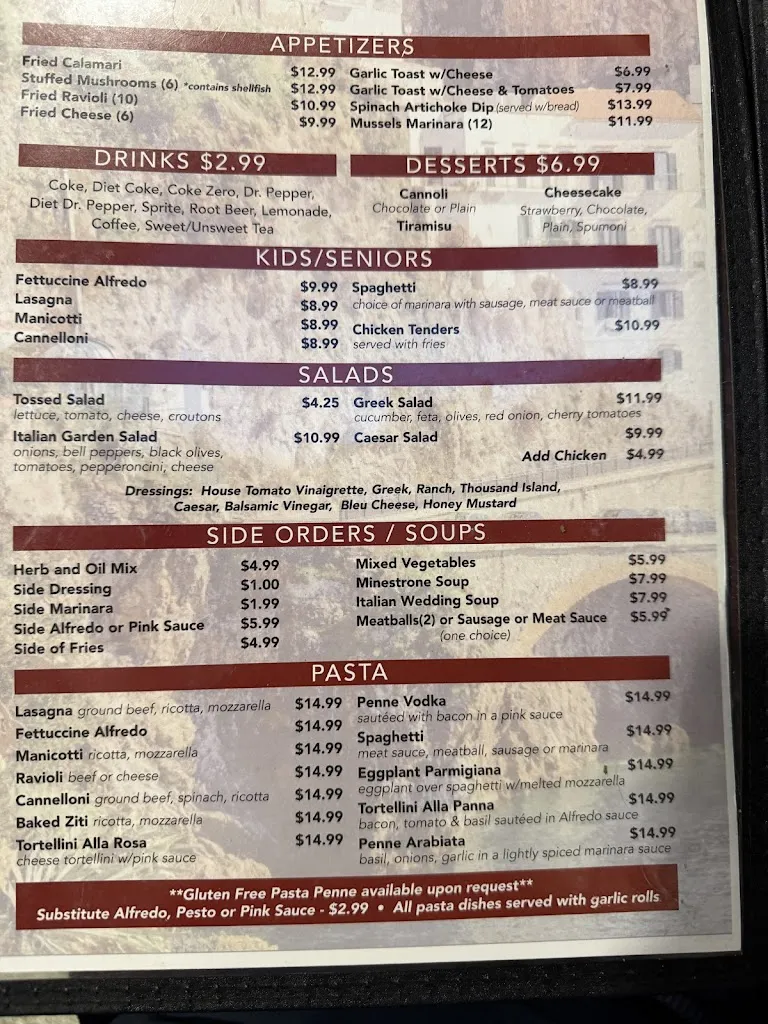 Menu_Italian Garden_1215 Avenue J #102, Lubbock_image_old_2