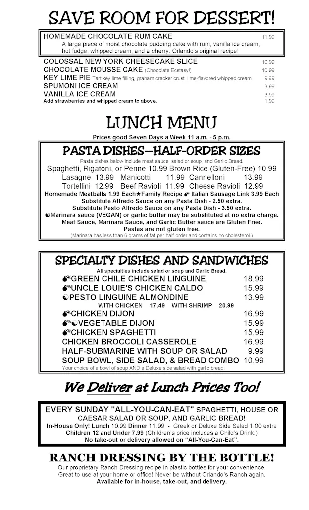 Menu_Orlando's Italian Restaurant_Lubbock, TX_image_old_3