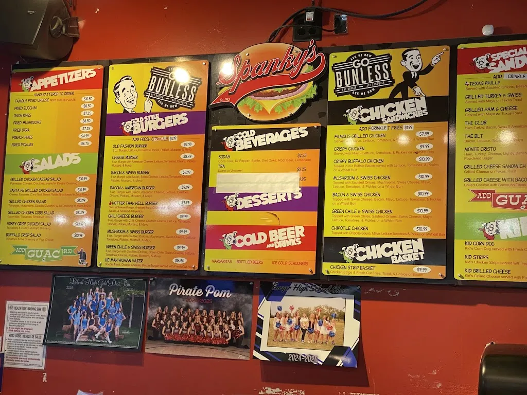Menu_Spanky's_Lubbock, TX_image_old_1