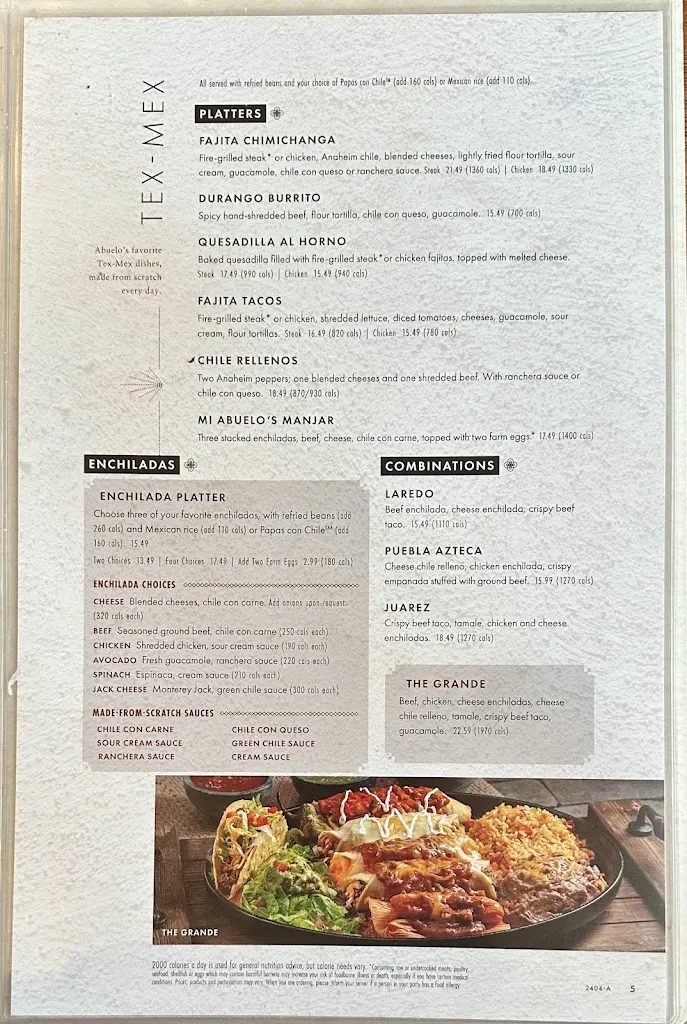 Menu_Abuelo's Mexican Restaurant_Lubbock, TX_image_old_3