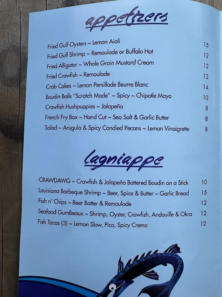 Menu_Beaux Southern Seafood_Manchaca, TX_image_old_2