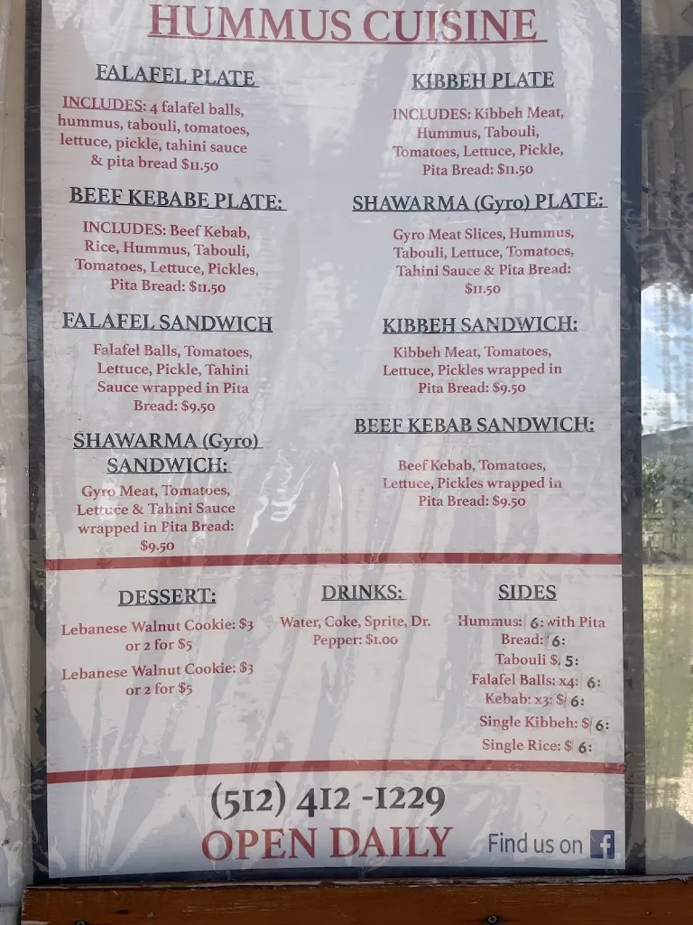 Menu_Hummus Cuisine_Austin, TX_image_old_1