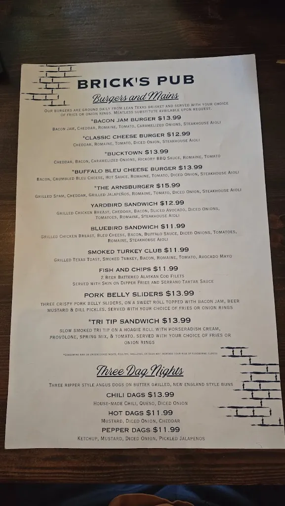 Menu_Brick’s Pub_Austin, TX_image_old_3