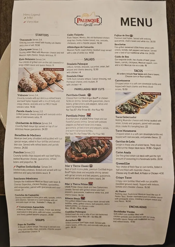 Menu_Palenque Grill McAllen_McAllen, TX_image_old_1