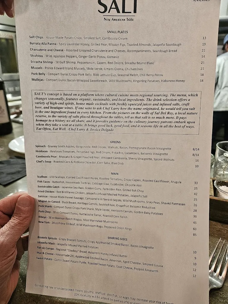 SALT - New American Table_McAllen, TX_menu_imagen_2