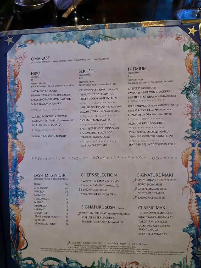 Menu_Sexy Fish Miami_Miami, FL_image_old_3