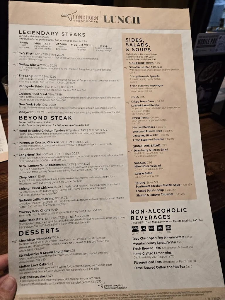 Menu_LongHorn Steakhouse_Weatherford, TX_image_old_2