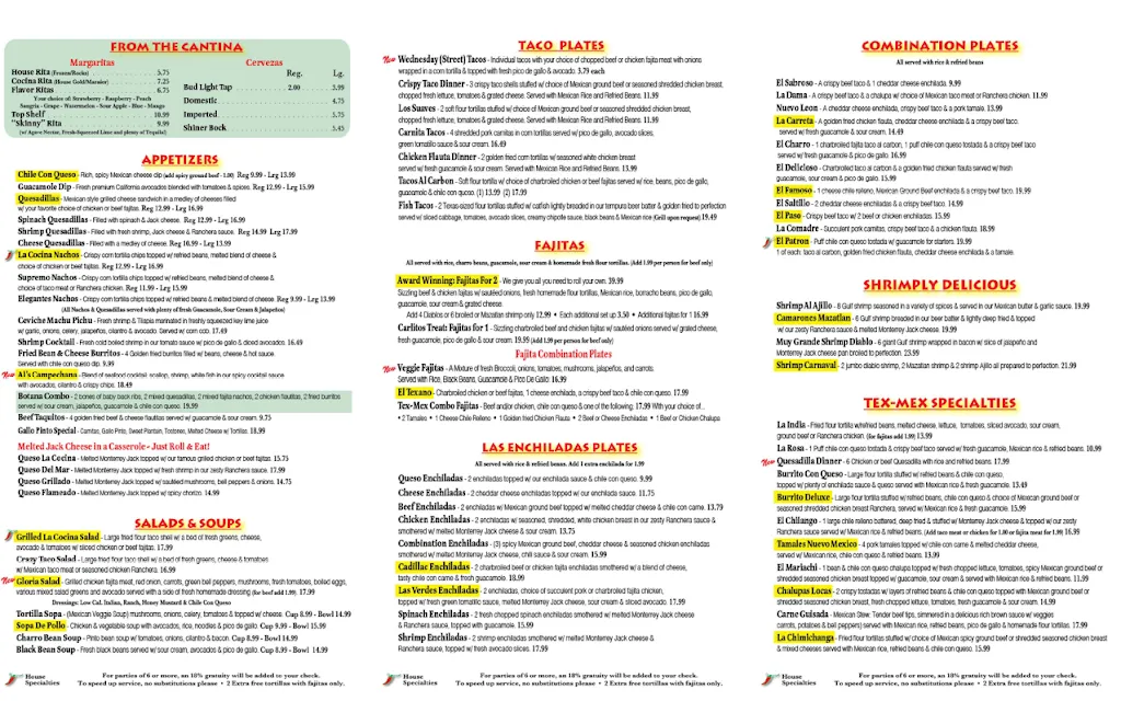 Menu_La Cocina_Richmond, TX_image_old_1
