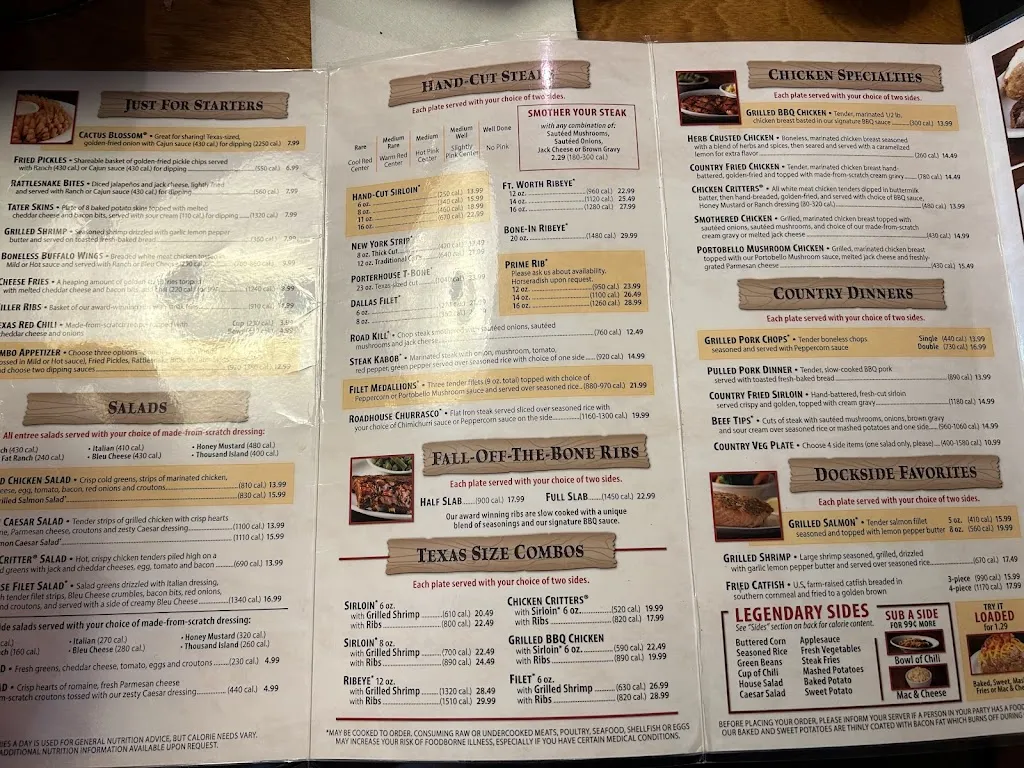 Menu_Texas Roadhouse_Richmond, TX_image_old_2