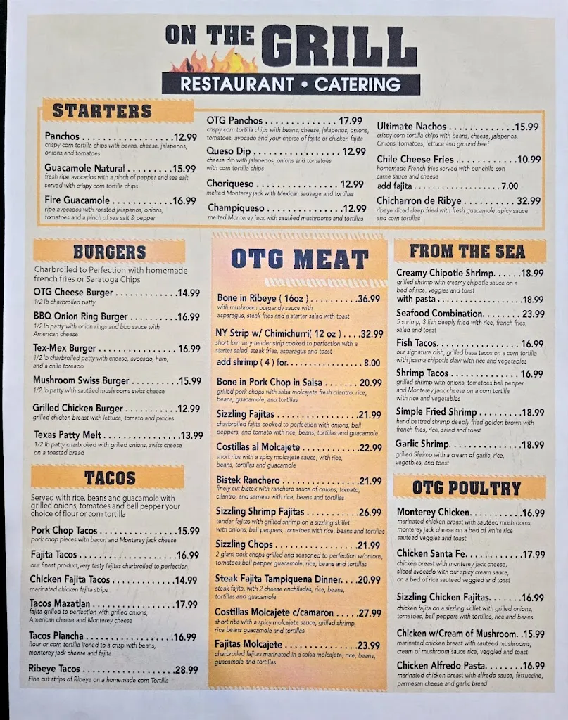 Menu_On The Grill Restaurant_Pharr, TX_image_old_1
