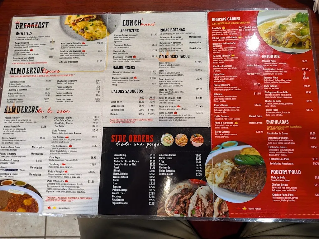 Menu_Fernando's Restaurant_Pharr, TX_image_old_1