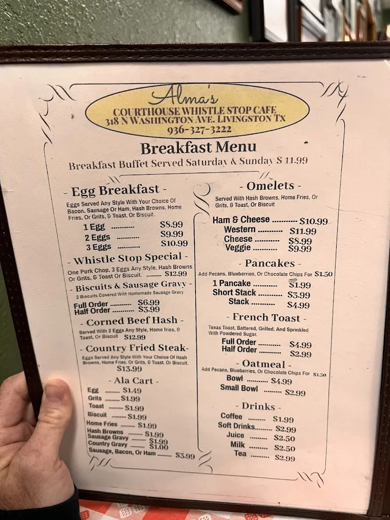 Menu_Courthouse Whistle Stop_Livingston, TX_image_old_2