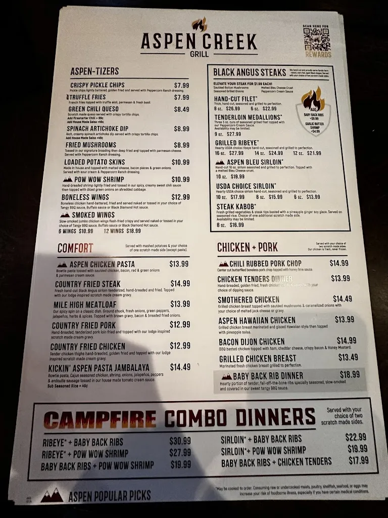 Menu_Aspen Creek Grill_Amarillo, TX_image_old_3
