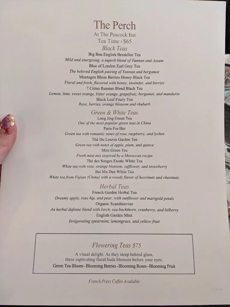 Menu_The Peacock Inn and The Perch at Peacock Inn_Princeton, NJ_image_old_2