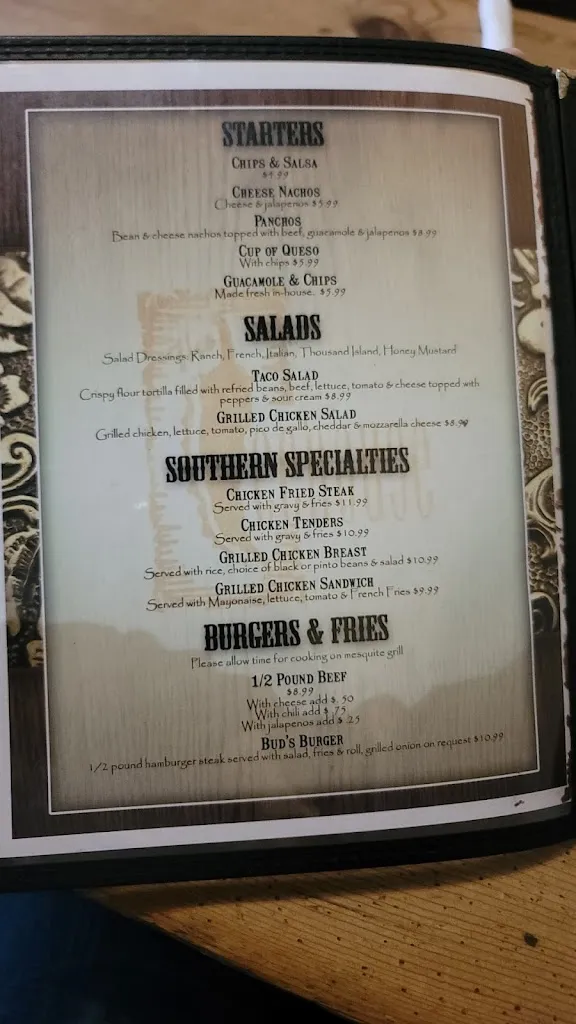 Menu_Icehouse Restaurant_Albany, TX_image_old_2