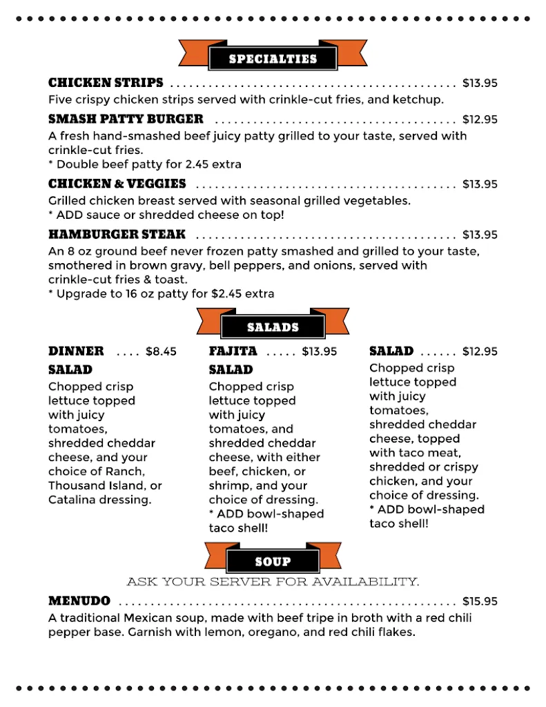 Menu_Fermin's Restaurant_Monahans, TX_image_old_2