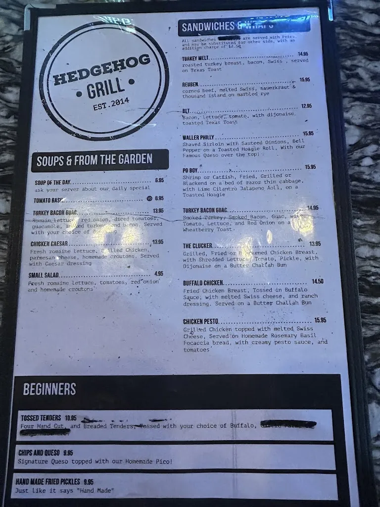Menu_Hedgehog Grill_Waller, TX_image_old_2
