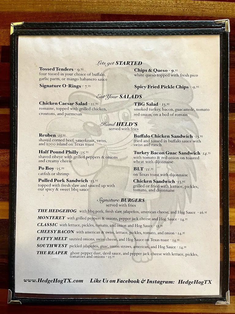Menu_Hedgehog Grill_Waller, TX_image_old_3