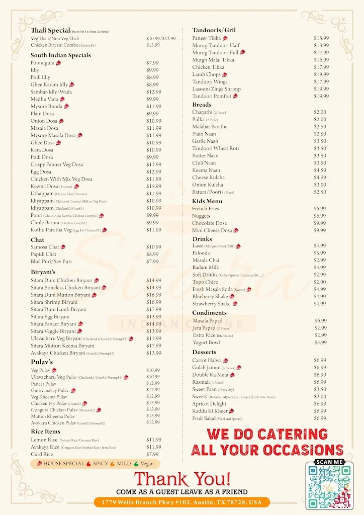 Menu_New Sitara Indian Cuisine & Bar_Austin, TX_image_old_2