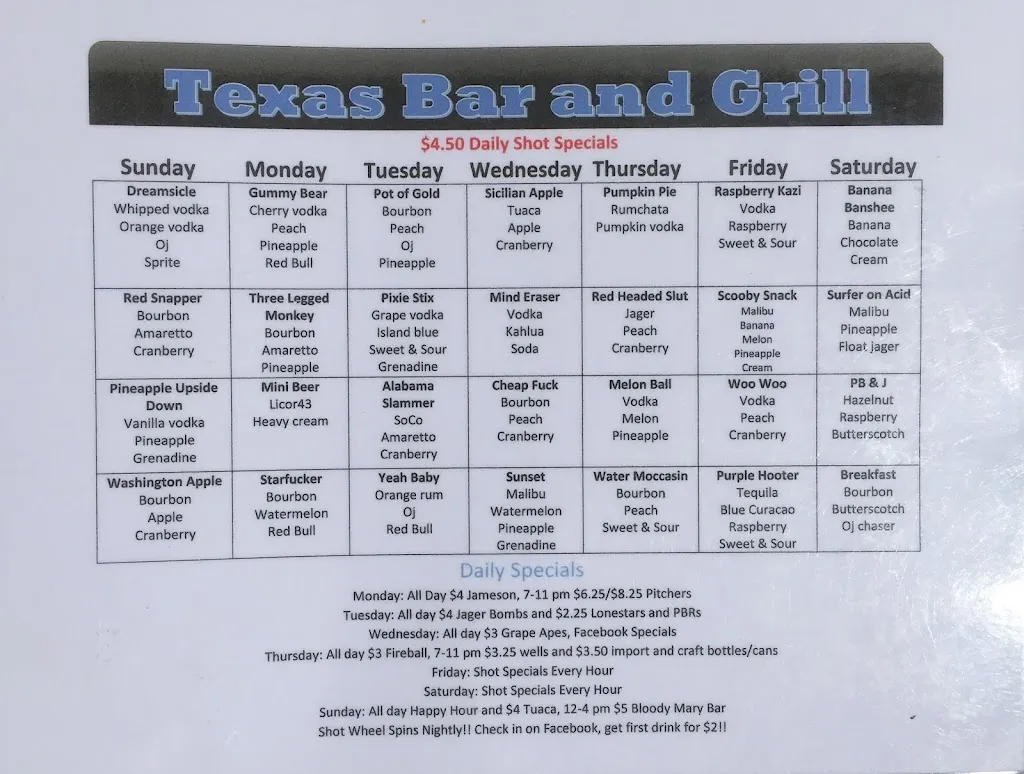 Menu_Texas Bar & Grill_Austin, TX_image_old_3
