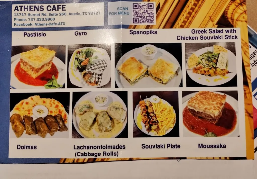 Menu_Athens Cafe_Austin, TX_image_old_1