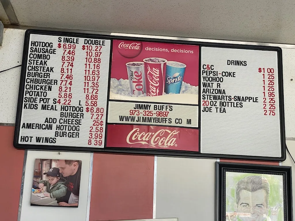 Menu_Jimmy Buff's Of West Orange Italian Hot Dogs_West Orange, NJ_image_old_1