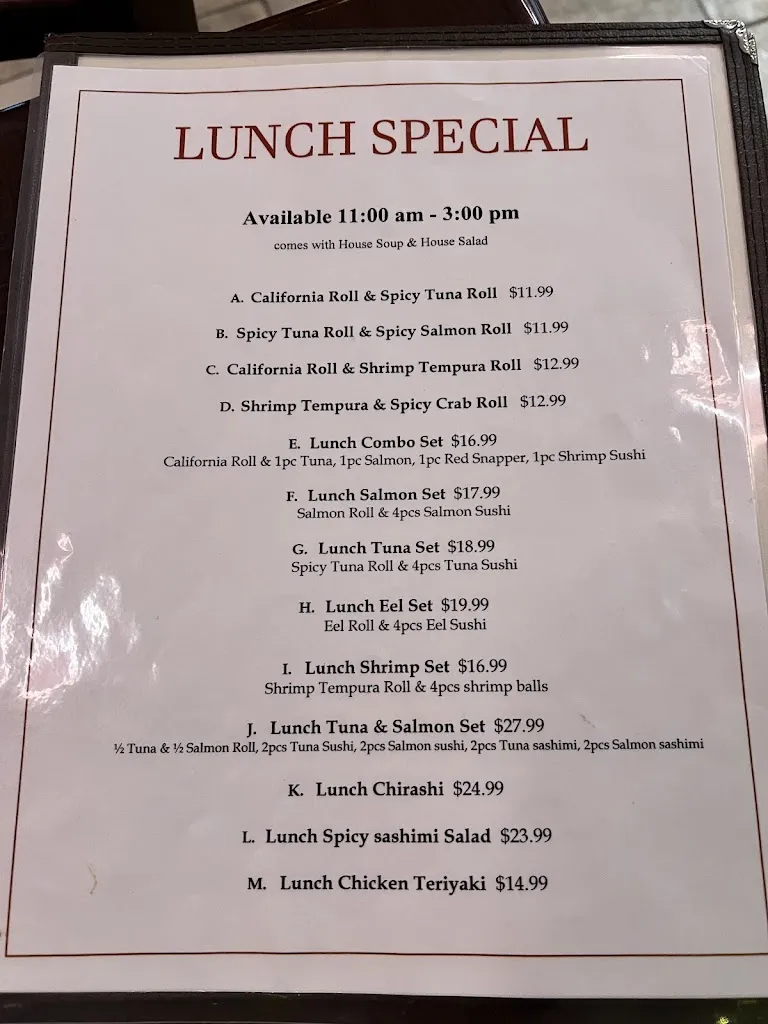 Menu_Kim's Sushi_West Orange, NJ_image_old_1