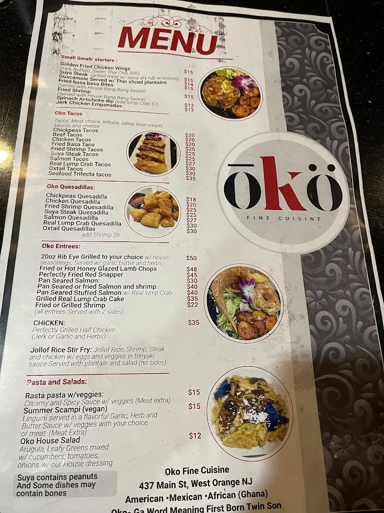 Menu_Oko Fine Cuisine_West Orange, NJ_image_old_2