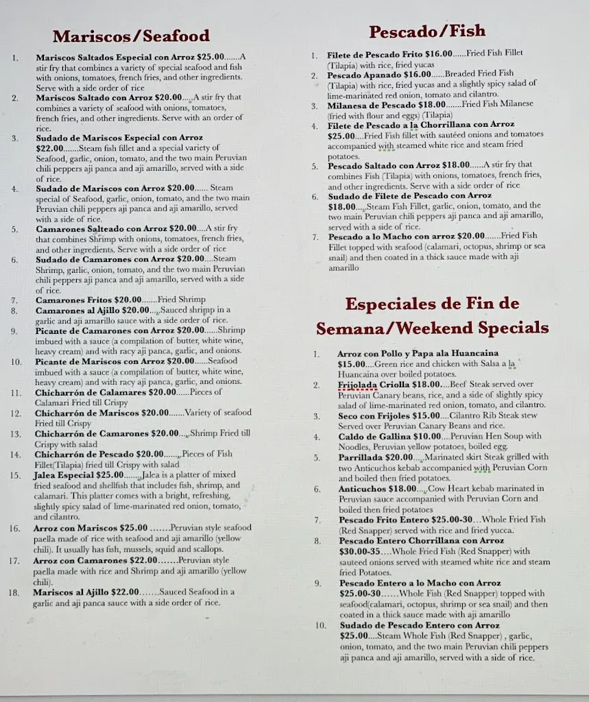 Menu_Huguito's Restaurant and Bar_West Orange, NJ_image_old_2