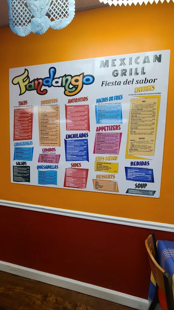 Menu_Fandango Mexican Grill_West Orange, NJ_image_old_2
