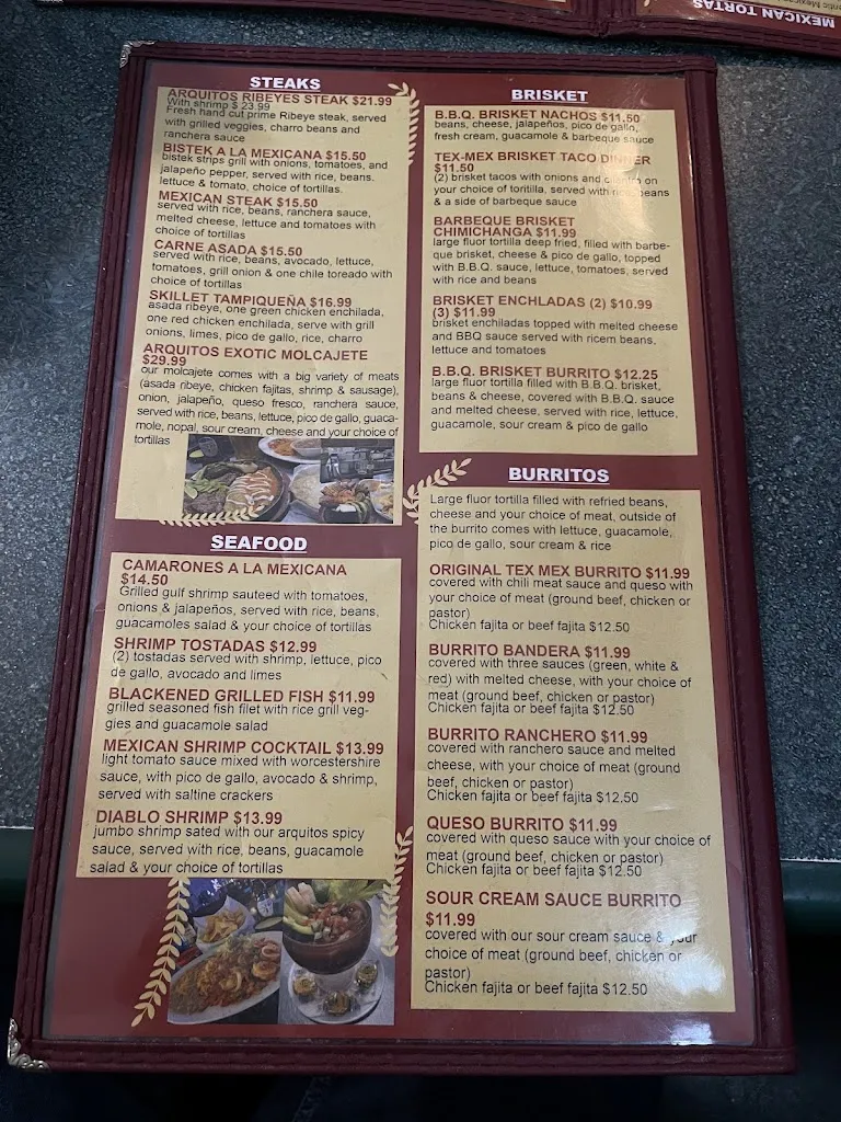 Menu_Arquitos Mexican Grill_Vernon, TX_image_old_2
