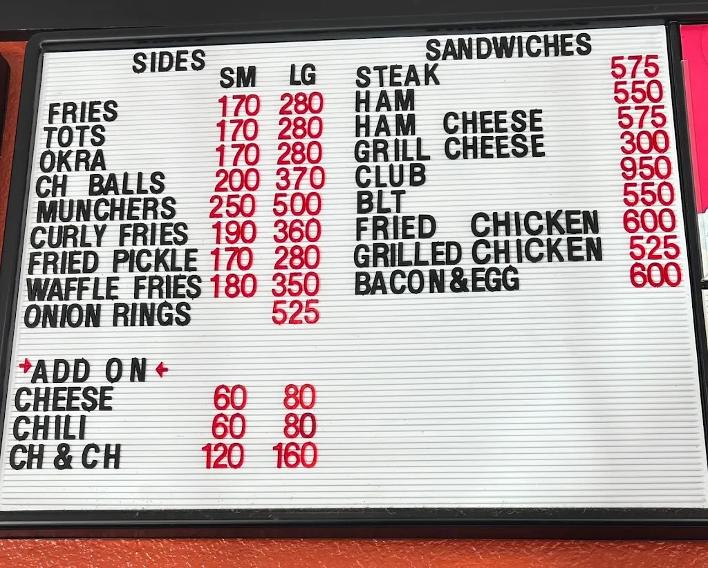 Menu_Bevos Drive-In_Vernon, TX_image_old_3